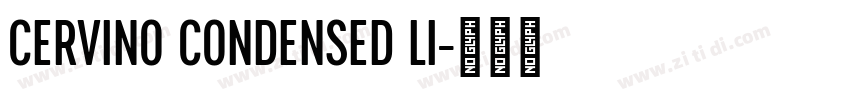 CERVINO CONDENSED LI字体转换